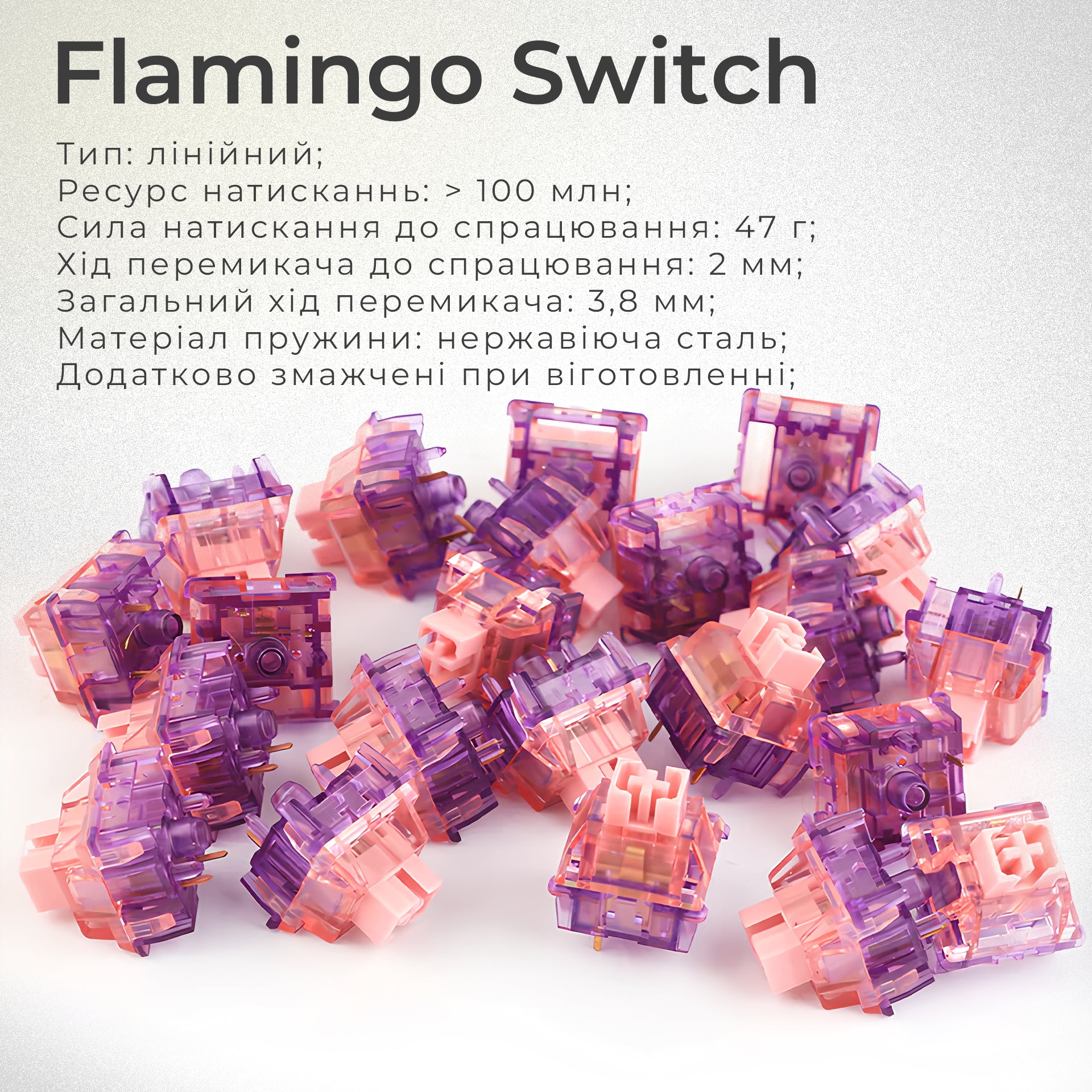 Клавіатура механічна бездротова EPOMAKER Shadow-X Flamingo Black (SHX-B-F)