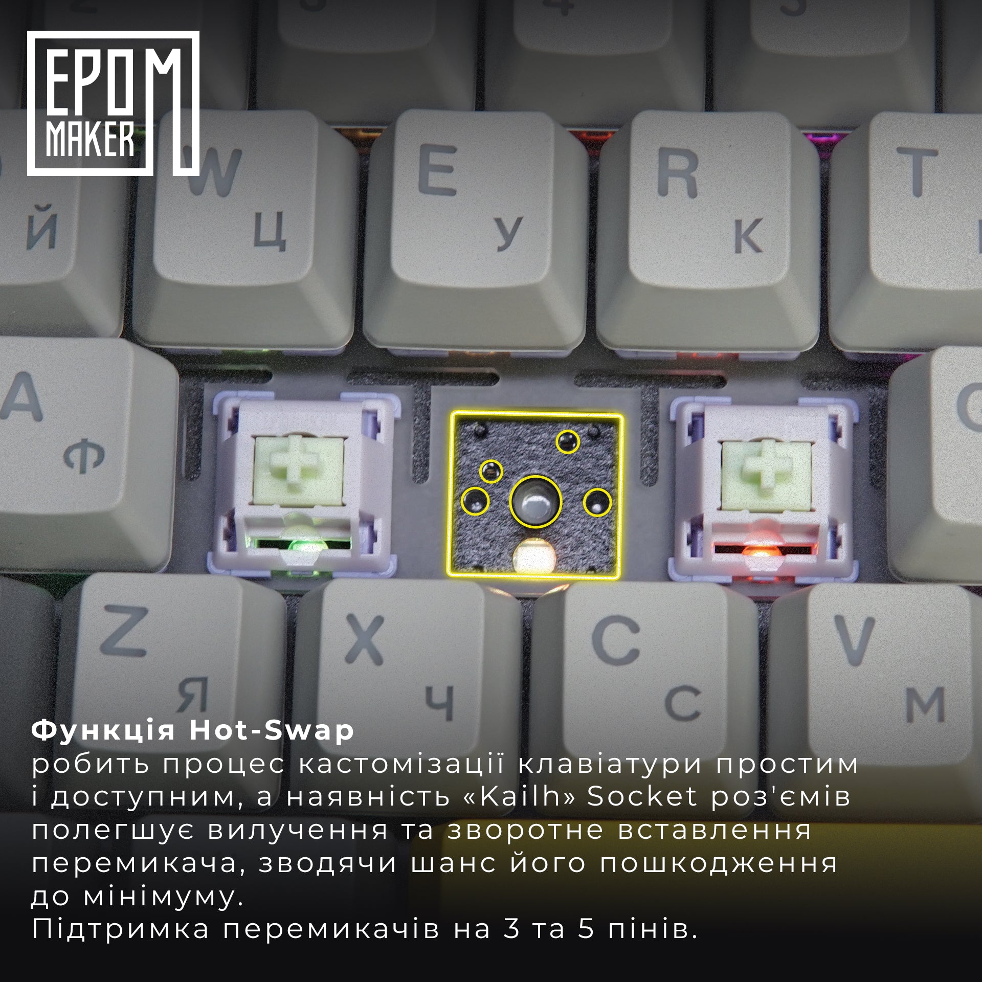 Клавиатура механическая беспроводная EPOMAKER Shadow-X Wisteria Linear White (SHX-W-WL)