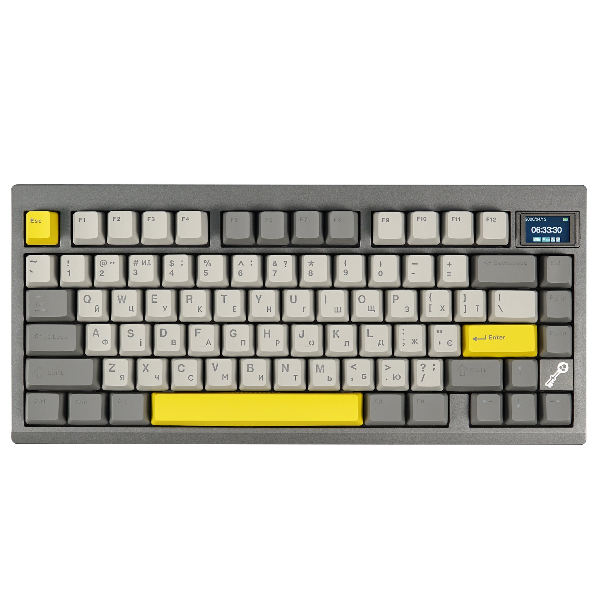 Клавіатура механічна бездротова EPOMAKER TH80 PRO V2 Sea Salt Silent Black (TH80-PROV2-B-SS)