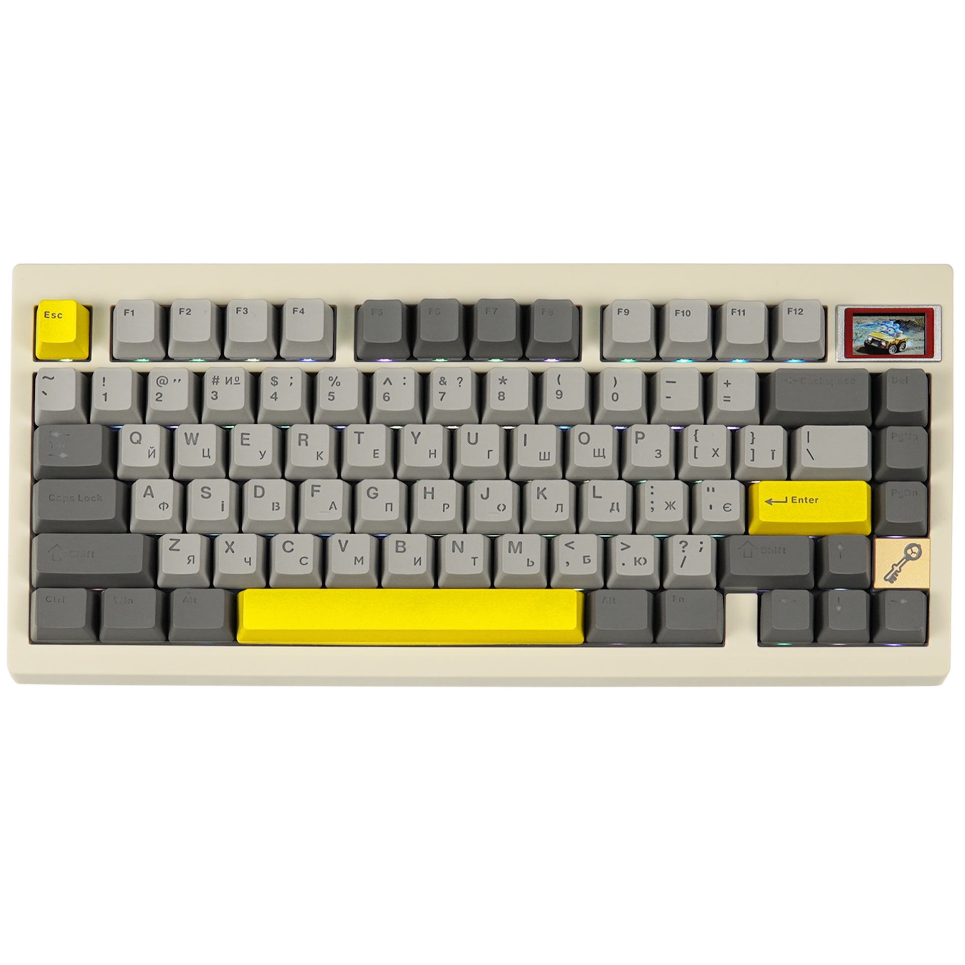 Клавиатура механическая беспроводная EPOMAKER TH80 PRO V2 Wisteria Tactile White (TH80-PROV2-W-WT)