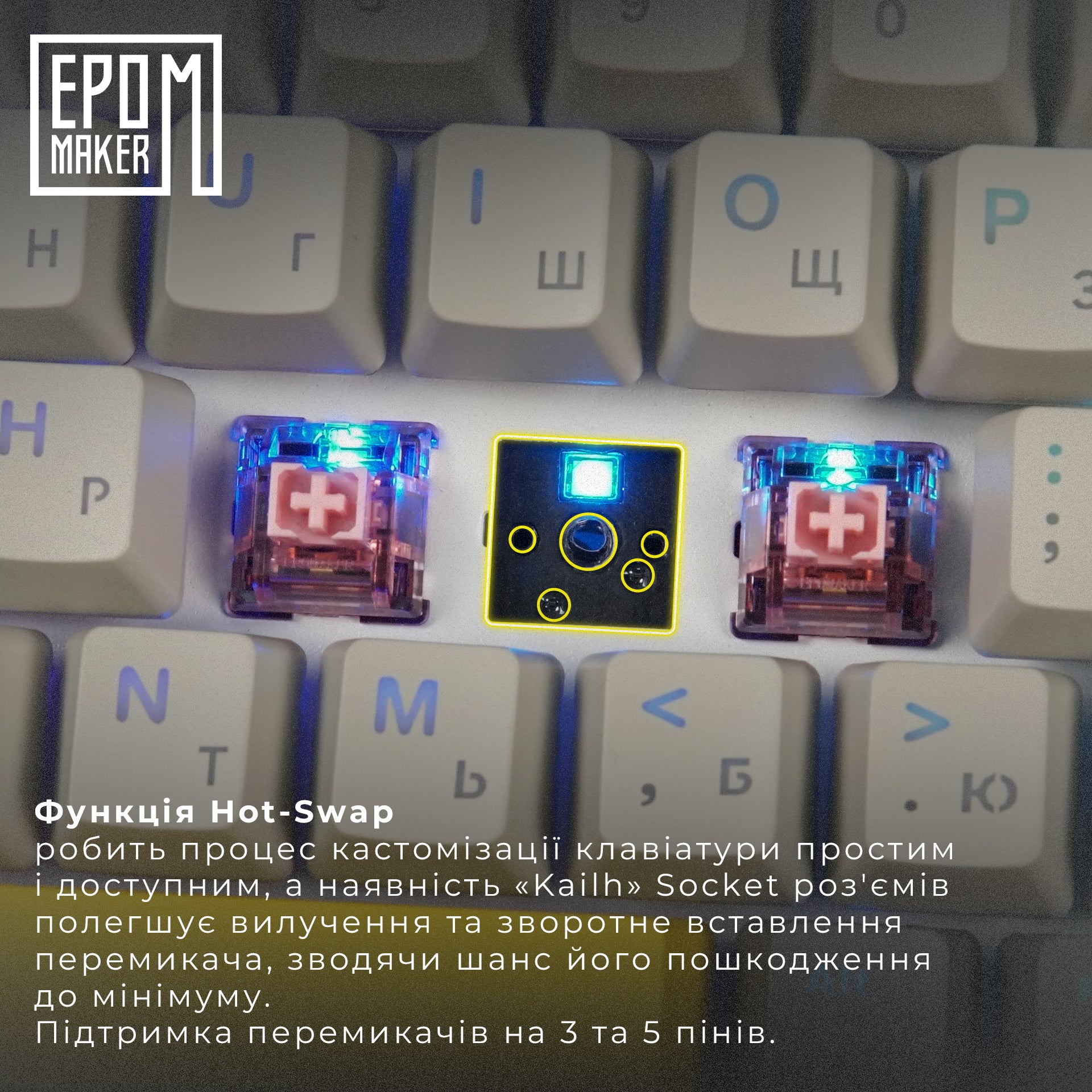 Клавиатура беспроводная механическая EPOMAKER TH80 SE Flamingo Black (TH80-SE-BF)