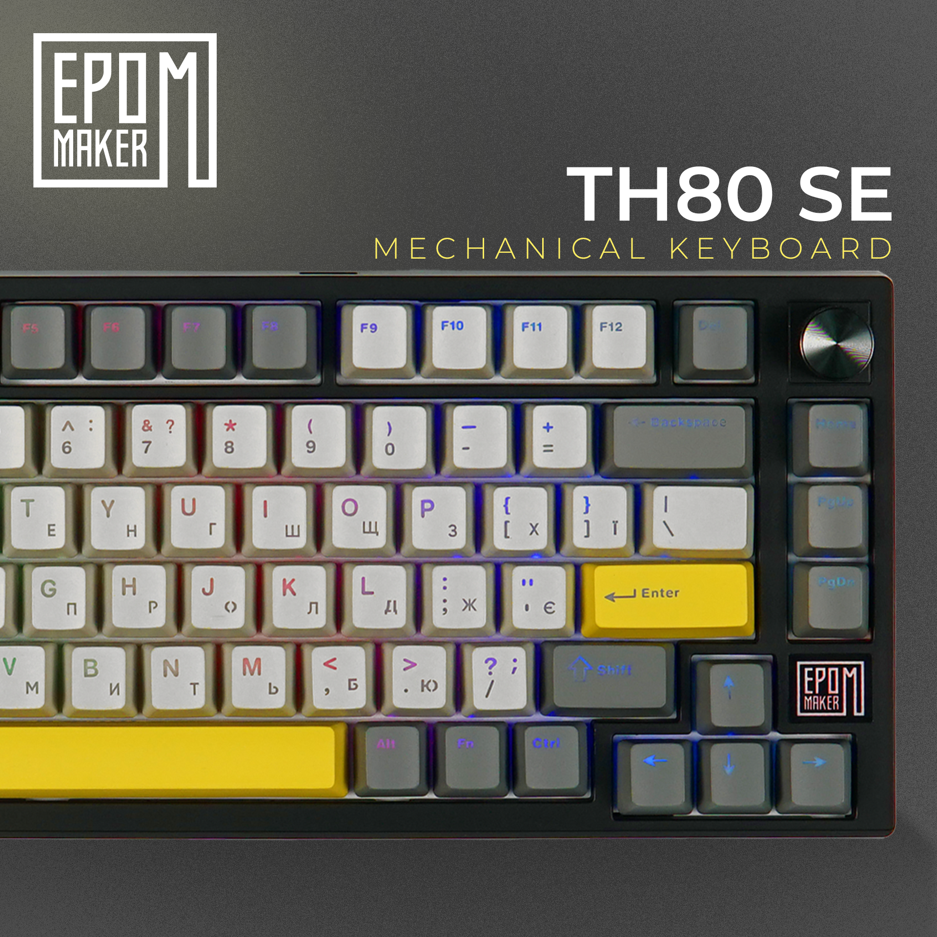 Клавиатура беспроводная механическая EPOMAKER TH80 SE Flamingo Black (TH80-SE-BF)