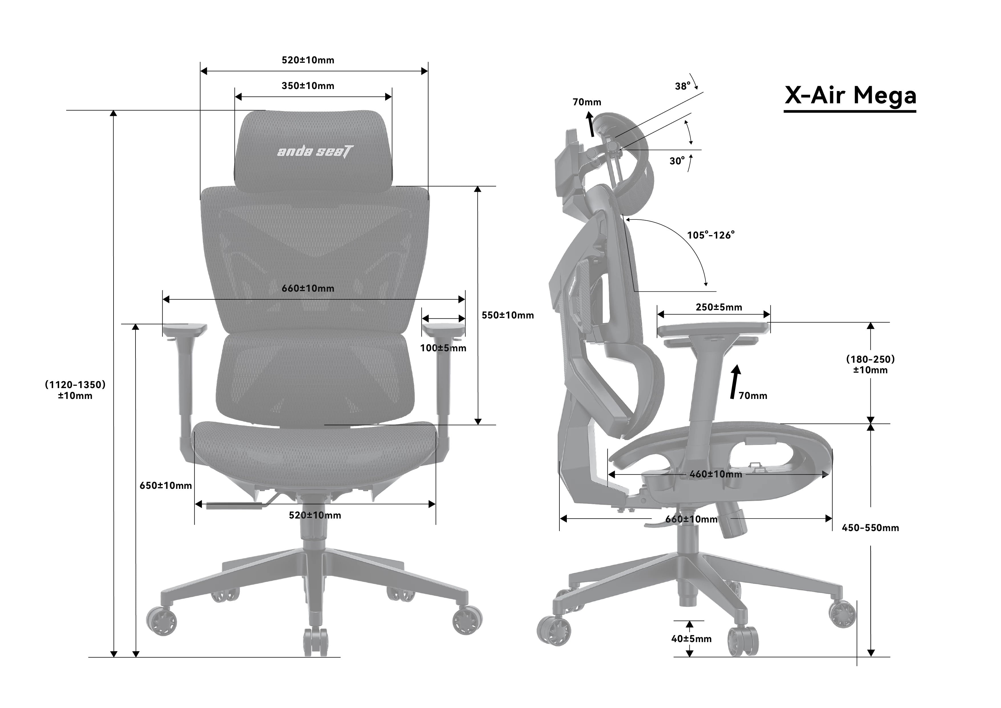 Крісло ігрове Anda Seat X-Air XL Mesh