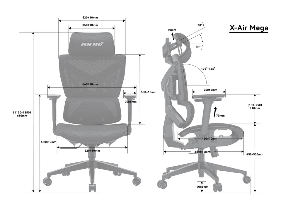 Крісло ігрове Anda Seat X-Air XL Mesh