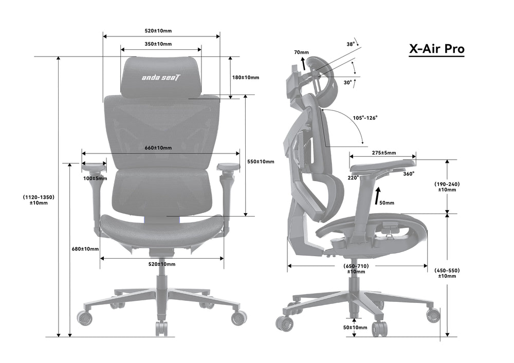 Крісло ігрове Anda Seat X-Air Pro XL Mesh