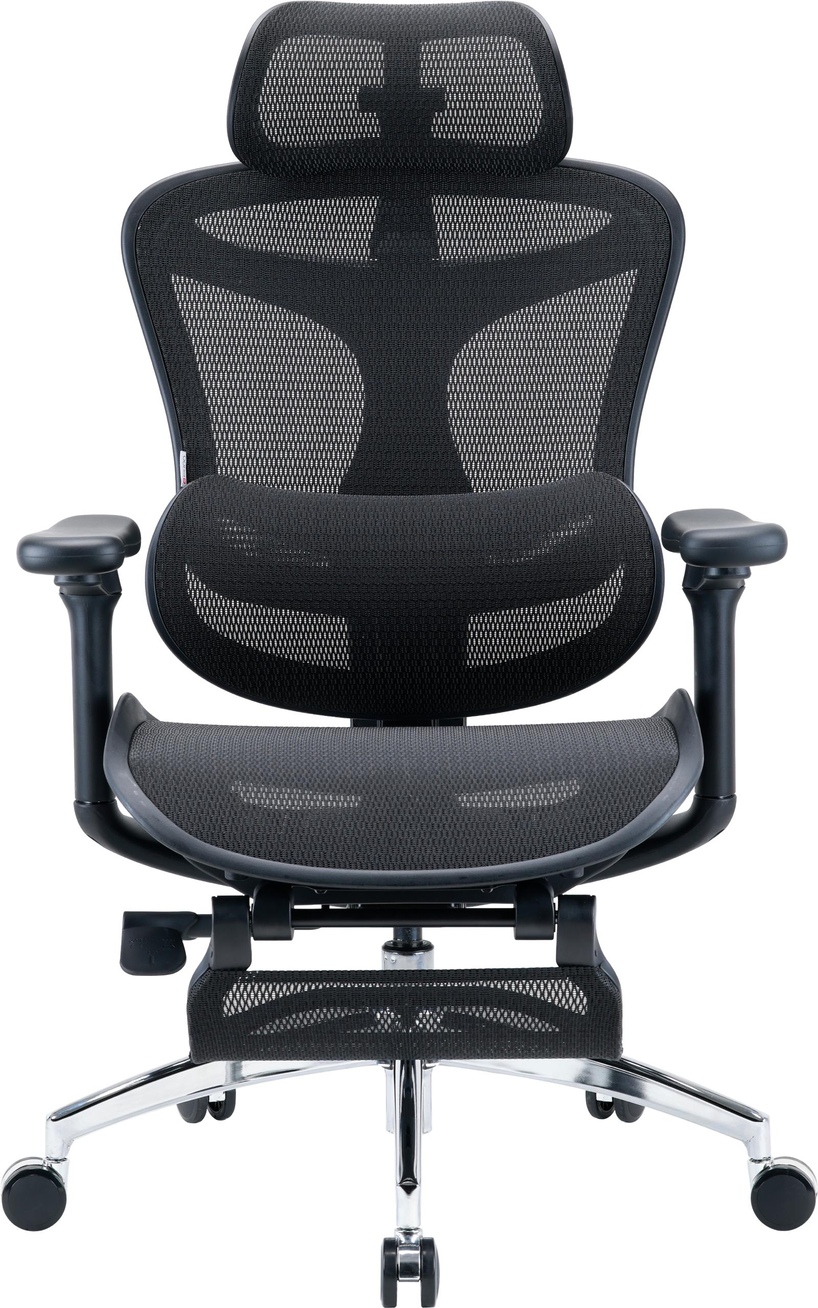 Кресло офисное с подставкой для ног Sihoo DORO C300L Mesh Black with footrest