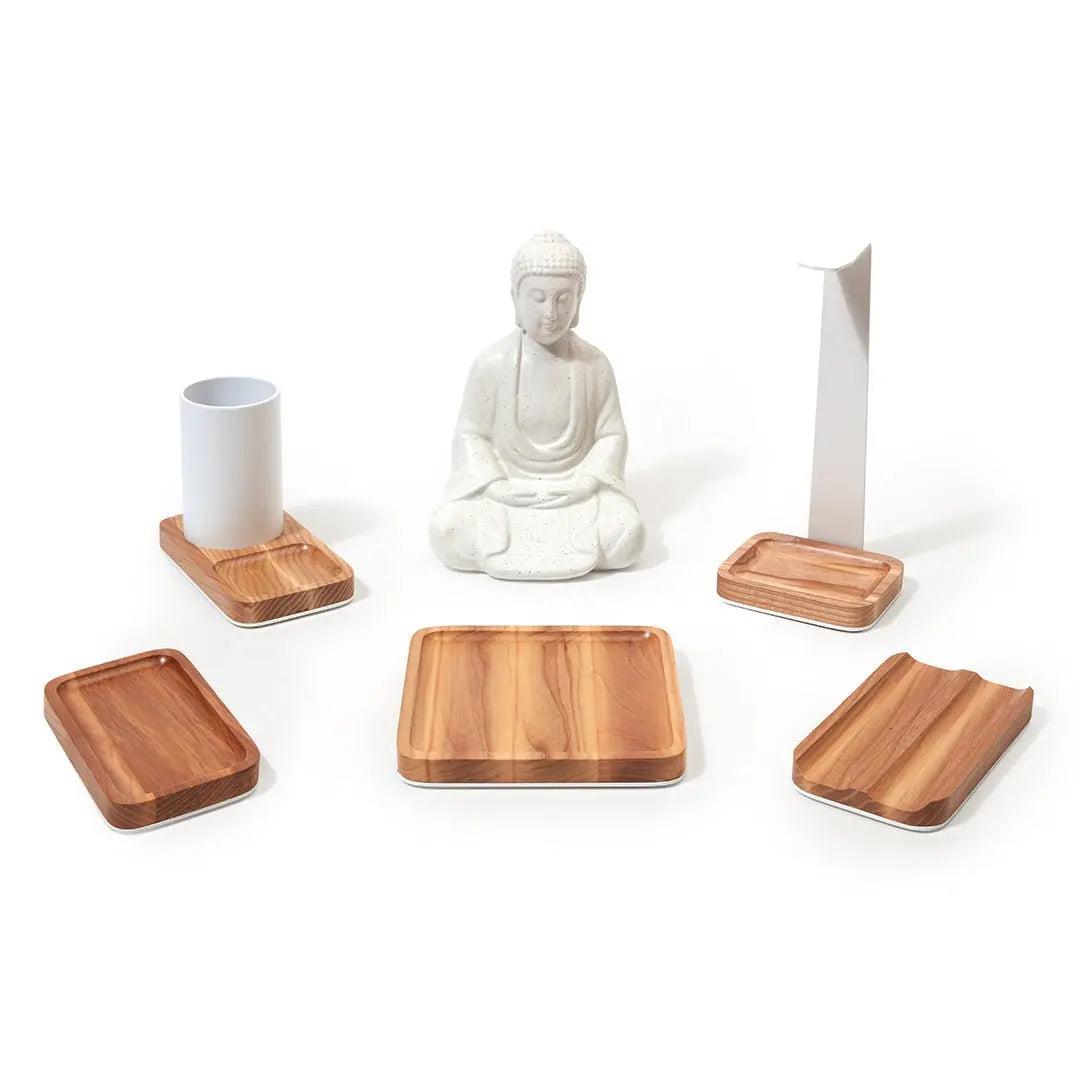 Деревʼяна підставка для навушників HE:ST