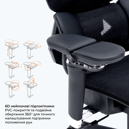 Крісло ігрове GamePro EDGE GC820MB Black