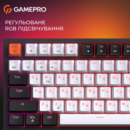 GamePro MK160 V2 Warden QLAB Sakura Black — RGB-підсвічування