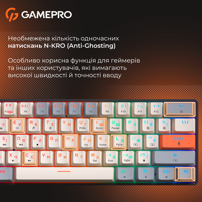 GamePro MK130 V2 Infinity QLAB Sakura Black — NKRO Anti-Ghosting