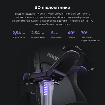 Крісло ігрове Anda Seat Kaiser 4 Cyber Green PVC Size XL