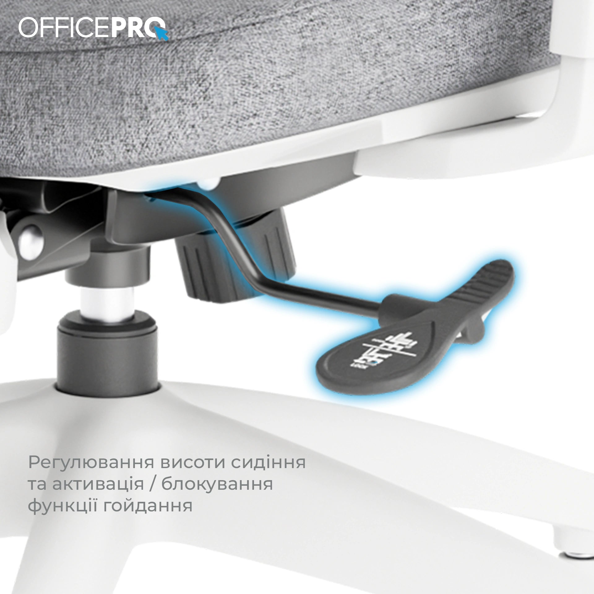 Ергономічне офісне крісло OfficePro Elegant OC600 біле з сітчастою спинкою