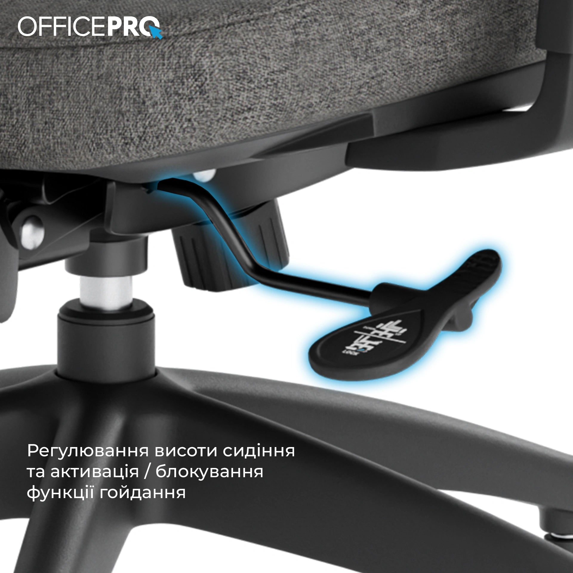 Ергономічне офісне крісло OfficePro Elegant OC600 чорне з сітчастою спинкою