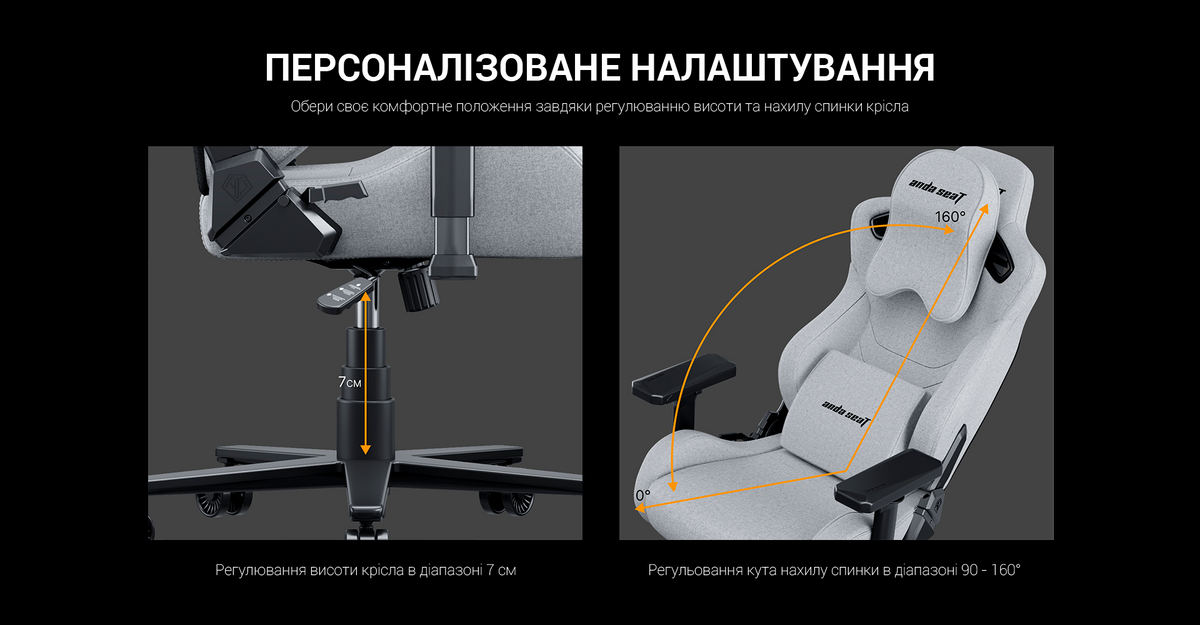 Крісло геймерське Anda Seat Kaiser Frontier XL Grey