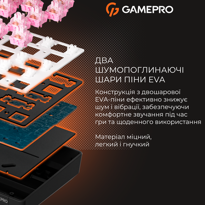 GamePro MK130 V2 Infinity QLAB Sakura Black — шумопоглинальні шари піни EVA