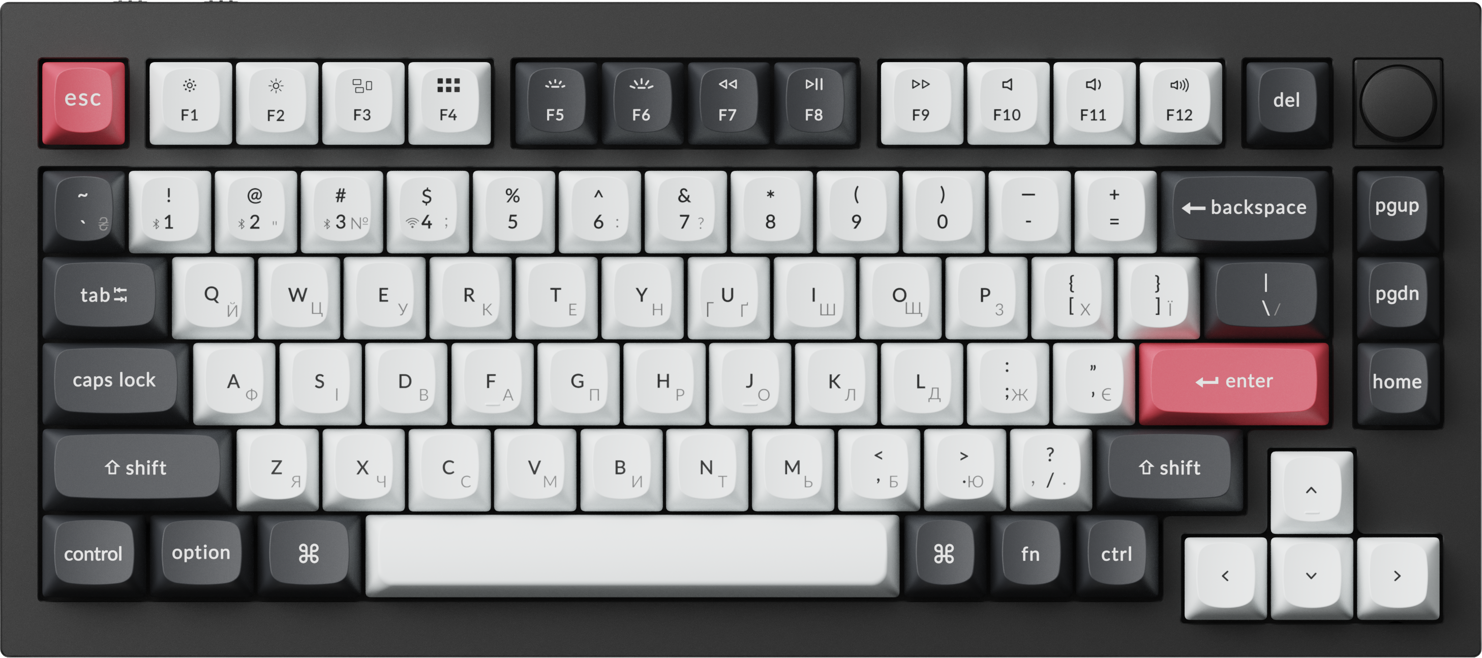 Клавіатура Keychron Q1 HE — фронтальний вид