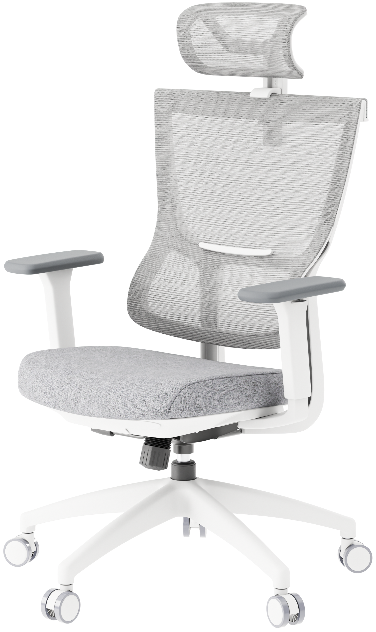 Ергономічне офісне крісло OfficePro Elegant OC600 біле з сітчастою спинкою