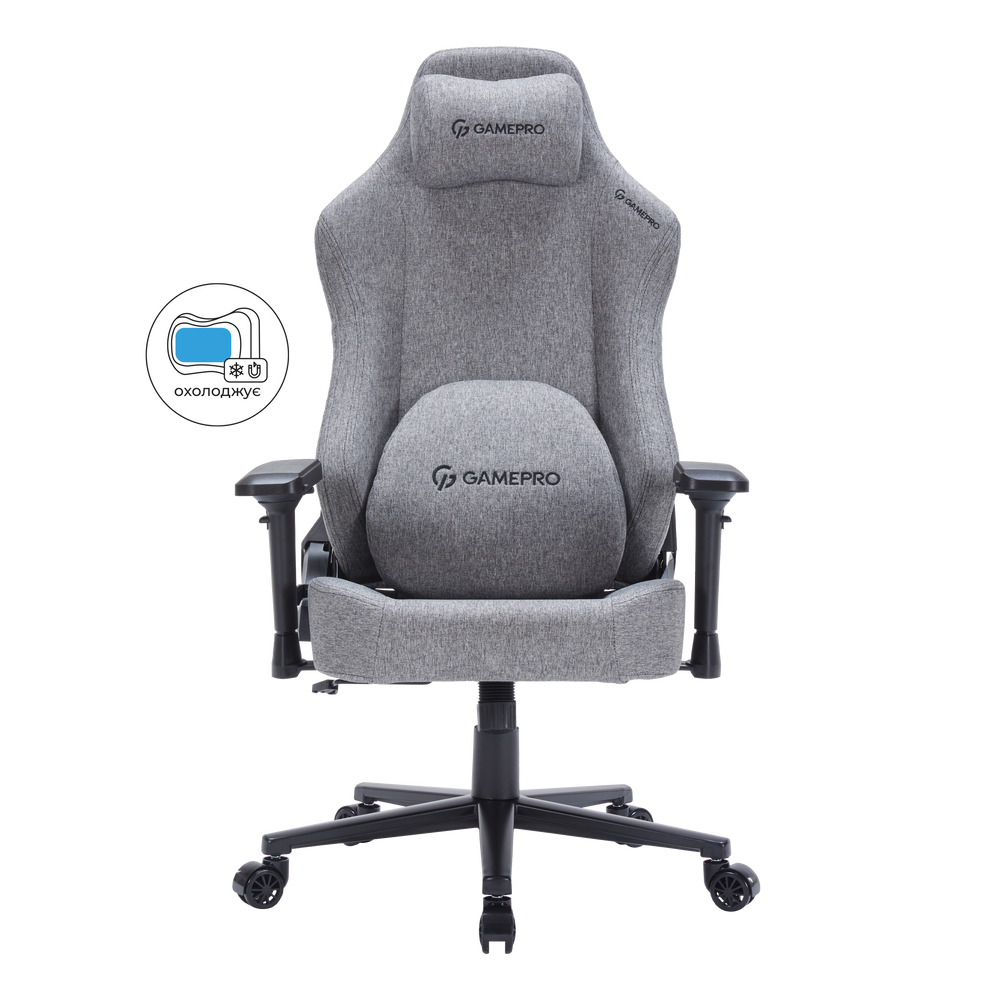 Крісло ігрове GamePro FGC750DG Fabric Dark Gray