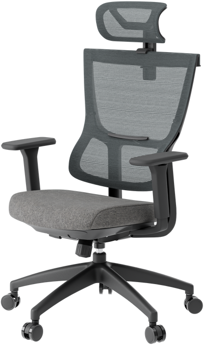 Ергономічне офісне крісло OfficePro Elegant OC600 чорне з сітчастою спинкою