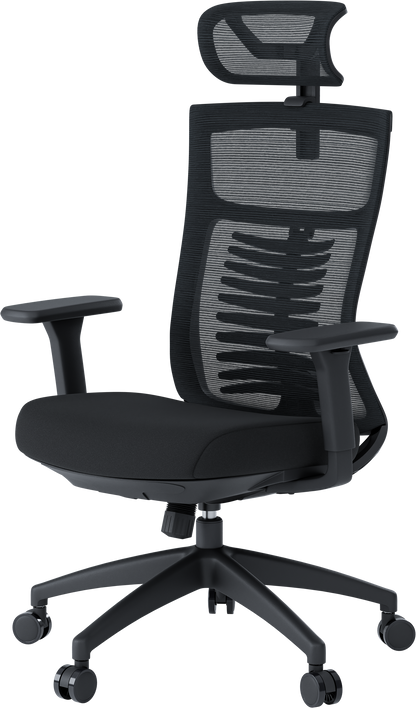 Ергономічне офісне крісло OfficePro Balance OC550 чорне з сітчастою спинкою
