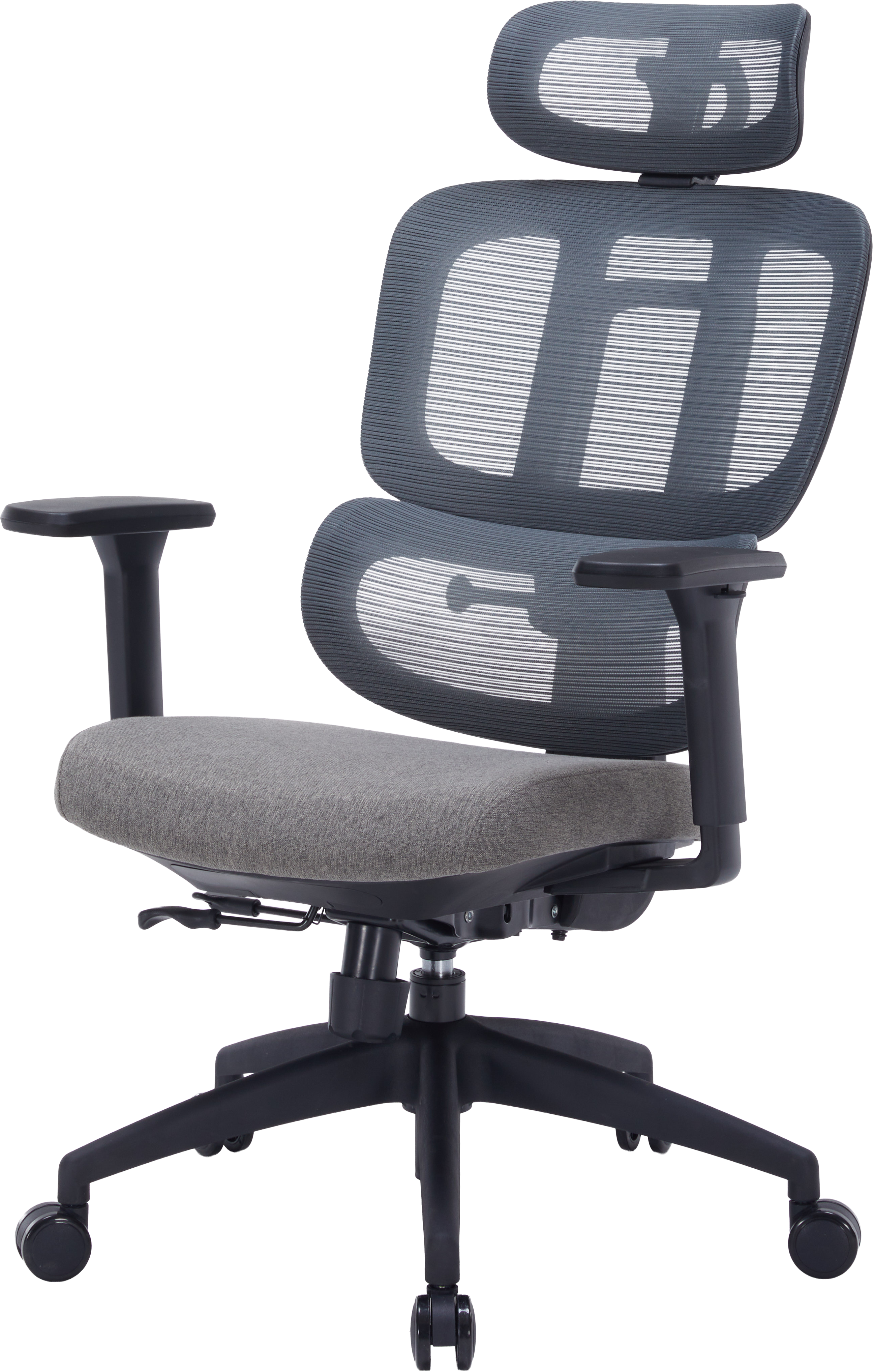 Ергономічне офісне крісло OfficePro Skyline OC580 чорне з сітчастою спинкою