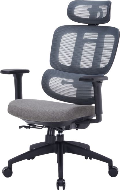 Ергономічне офісне крісло OfficePro Skyline OC580 чорне з сітчастою спинкою
