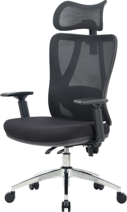Офісне крісло OfficePro Aero OC490B чорне, сітчаста спинка