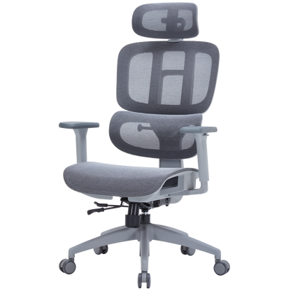 Офісне крісло OfficePro Skyline OC680 сіре, сітчаста спинка