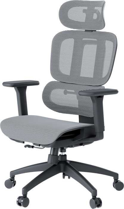 Ергономічне офісне крісло OfficePro Skyline OC680 чорно-сіре з сіткою