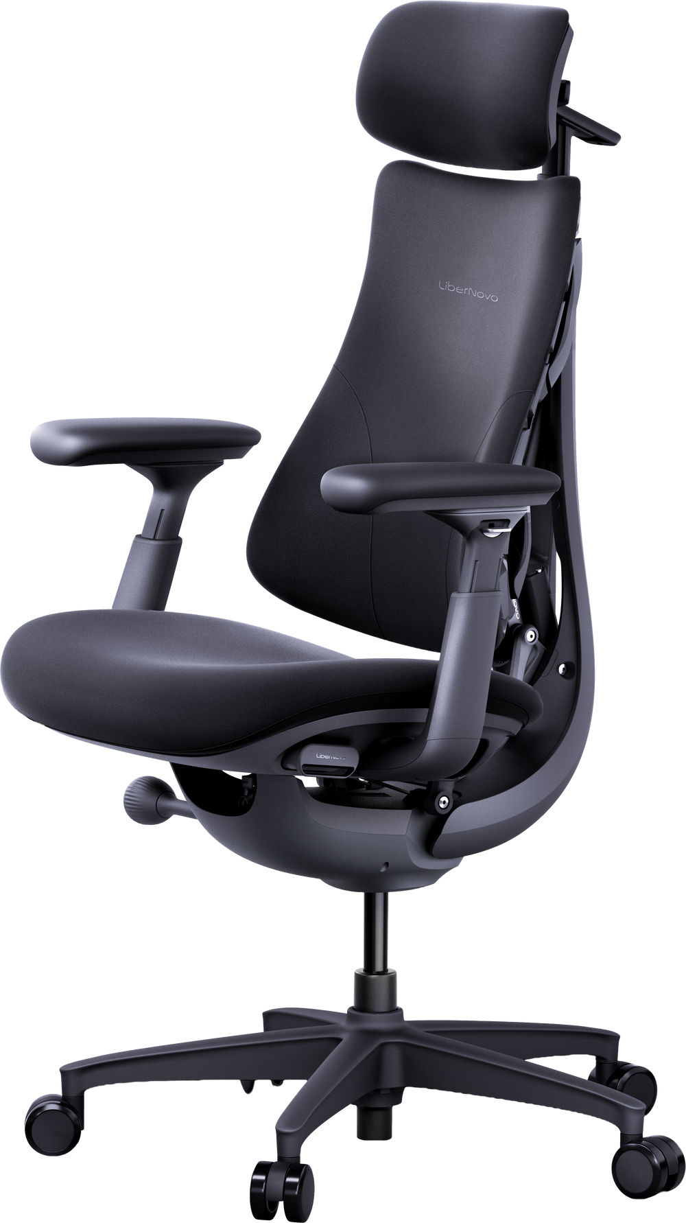 Крісло офісне ергономічне LiberNovo Omni Midnight Black 48 см