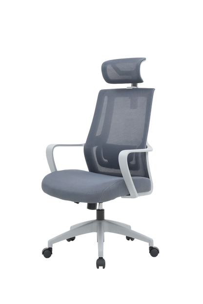 Ергономічне офісне крісло OfficePro Harmony OC310 сіре з сітчастою спинкою