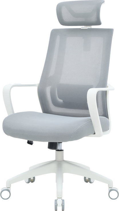 Ергономічне офісне крісло OfficePro Harmony OC310 світло-сіре з сітчастою спинкою