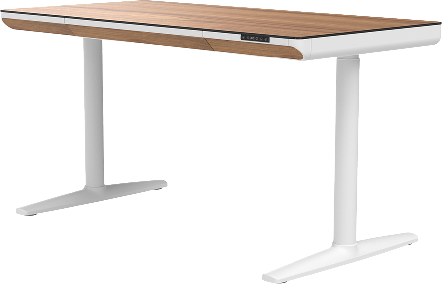 Комп'ютерний стіл з електрорегулюванням висоти OfficePro ODP1470LWW світле дерево / білий