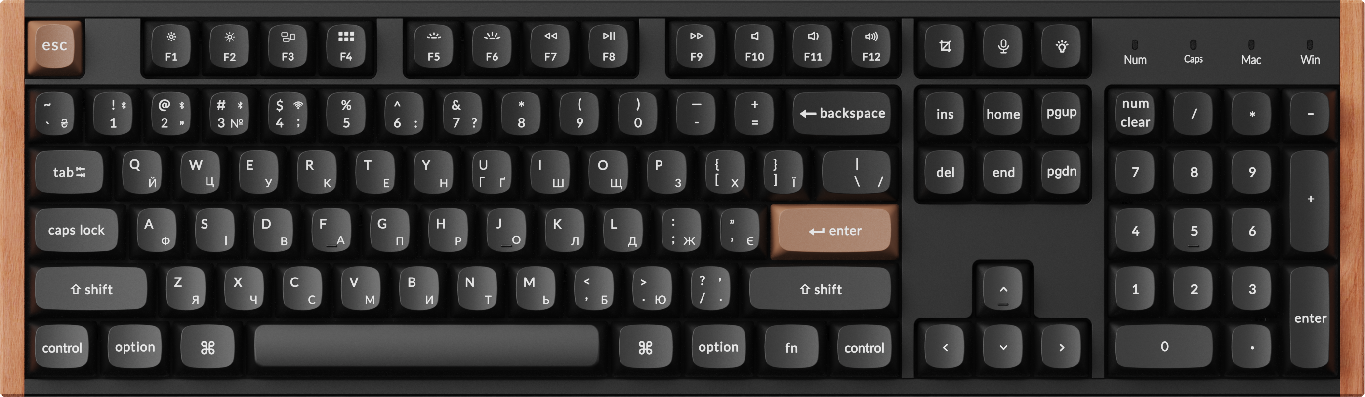 Клавіатура Keychron K10 HE — фронтальний вид