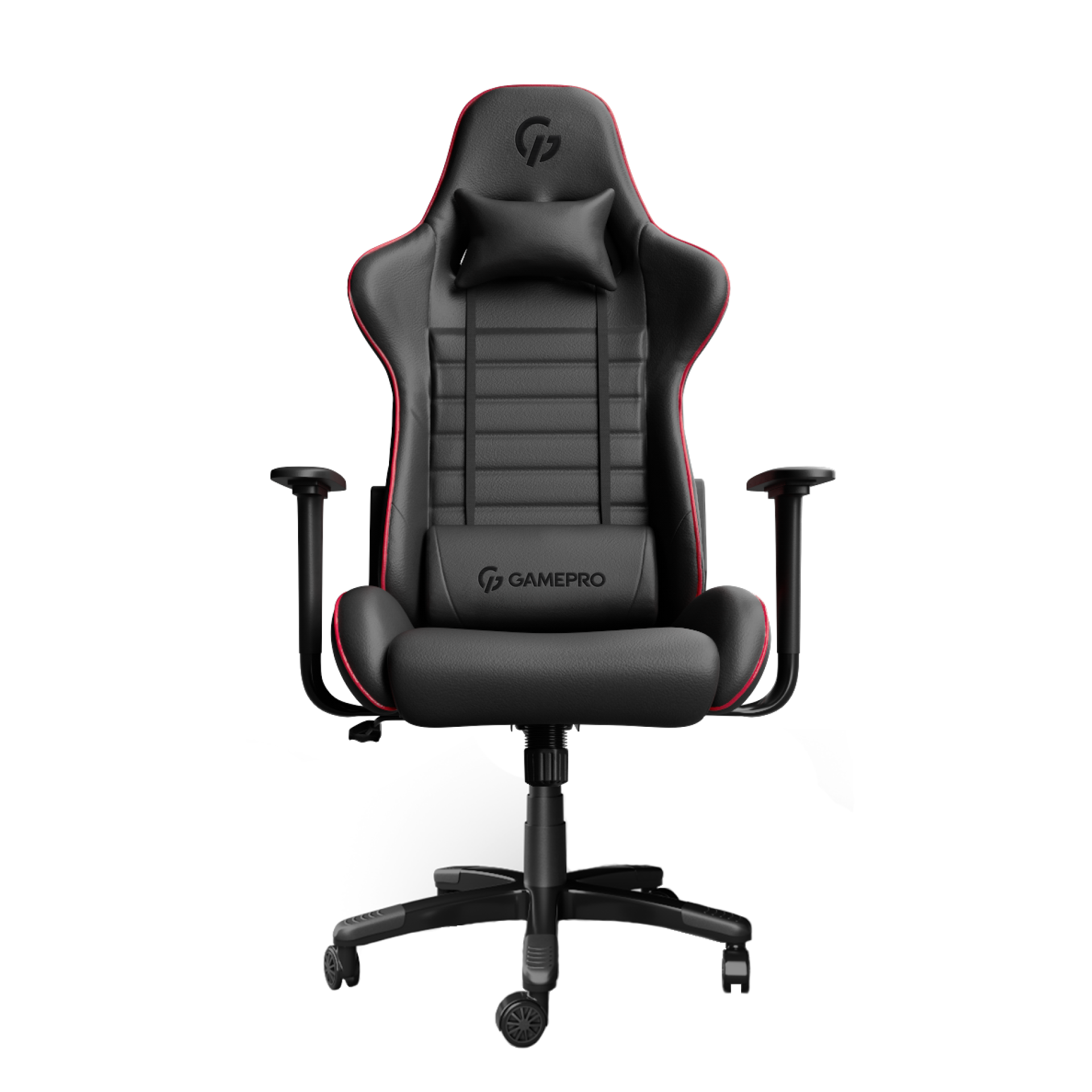Ігрове крісло GamePro Rush GC-575, чорно-червона екошкіра