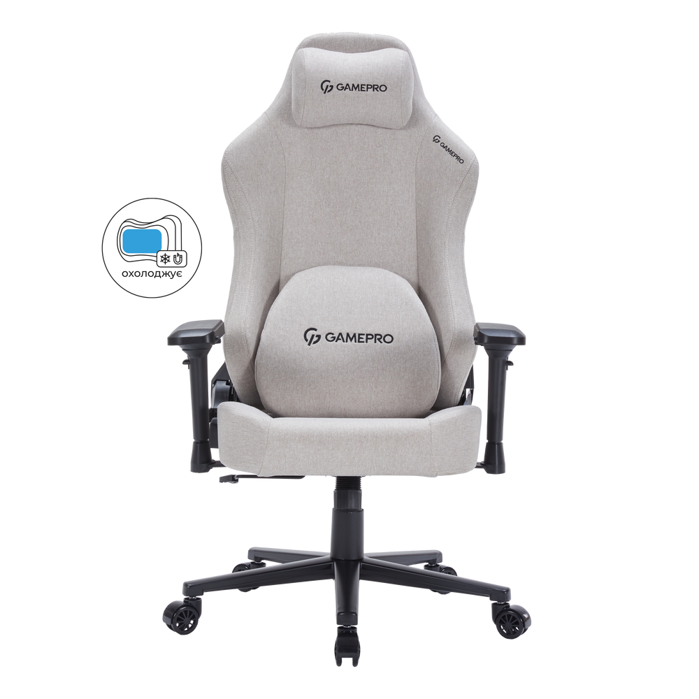 Крісло ігрове GamePro FGC750LG Fabric Light Gray
