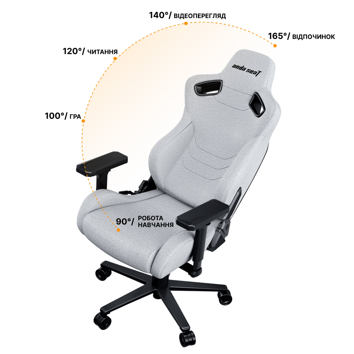 Крісло ігрове Anda Seat Kaiser Frontier XL Dark Gray Fabric