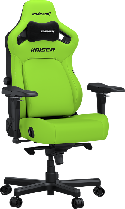Крісло ігрове Anda Seat Kaiser 4 Cyber Green PVC Size XL