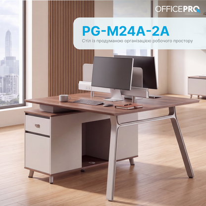 Стіл двомісний з тумбочками OfficePro PG-M24A-2A — фото 2