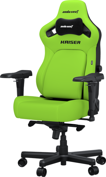 Крісло ігрове Anda Seat Kaiser 4 Cyber Green PVC Size XL