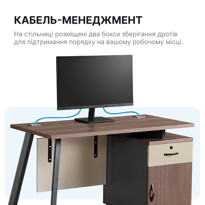 Стіл з тумбочкою OfficePro PG-F20B-12A-14 — фото 3