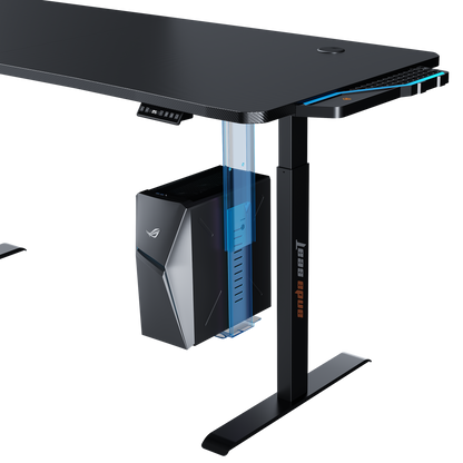 Кріплення для ПК Anda Seat ZJJ-01-B — стіл із закріпленим під ним ПК