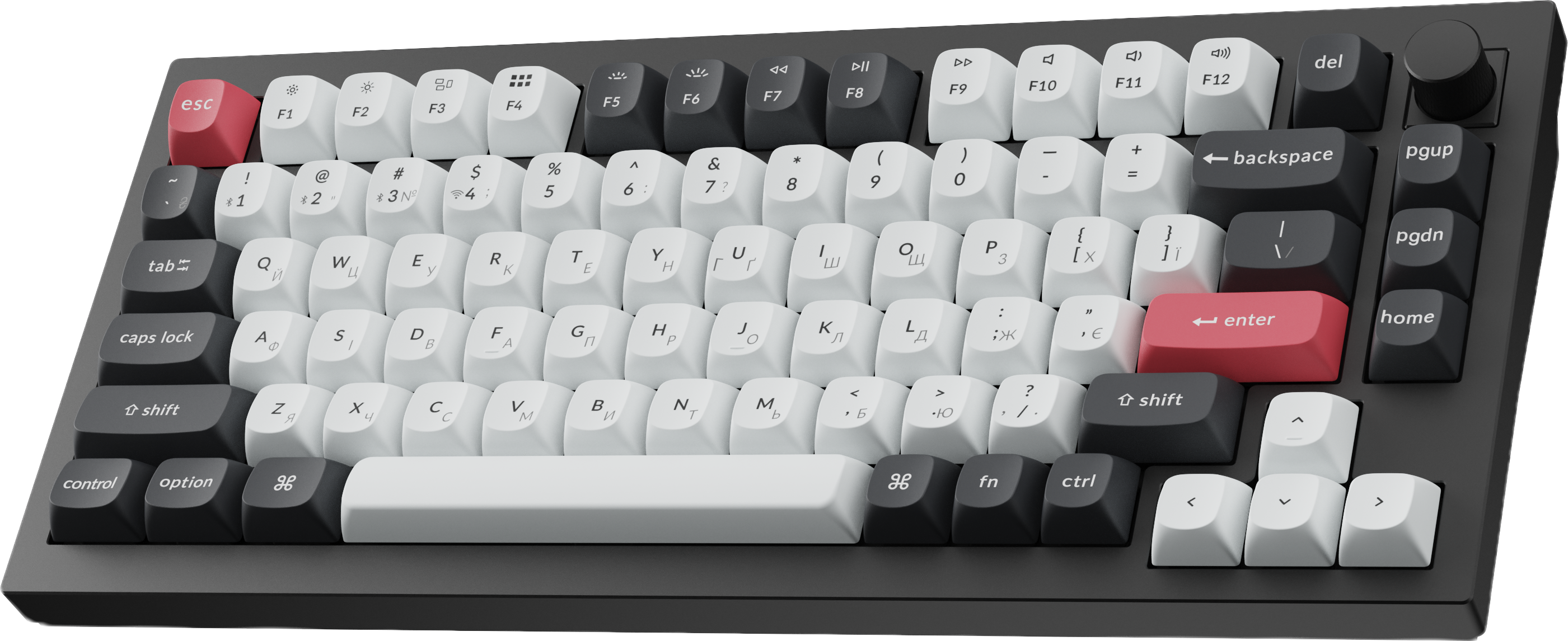 Клавіатура Keychron Q1 HE — вид збоку під кутом