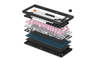GamePro MK160 V2 Warden QLAB Sakura White — конструкція в розборі