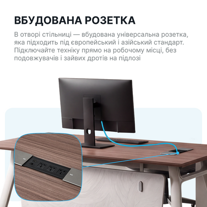Стіл з тумбочкою OfficePro PG-M24B-16B — фото 4