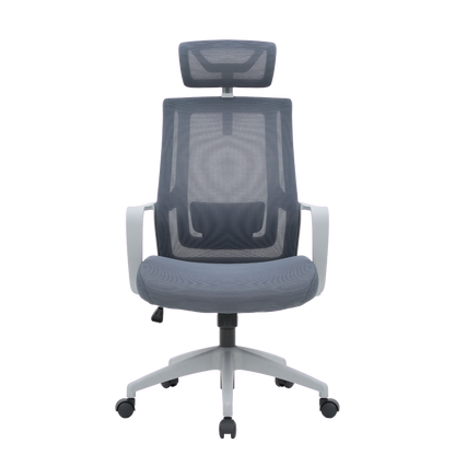 Ергономічне офісне крісло OfficePro Harmony OC310 сіре з сітчастою спинкою