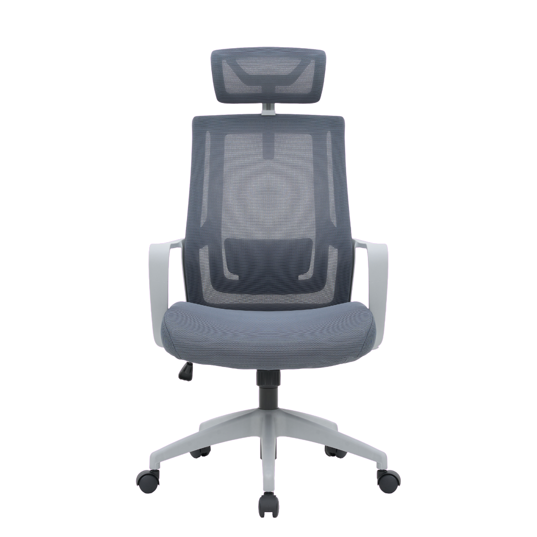 Ергономічне офісне крісло OfficePro Harmony OC310 сіре з сітчастою спинкою