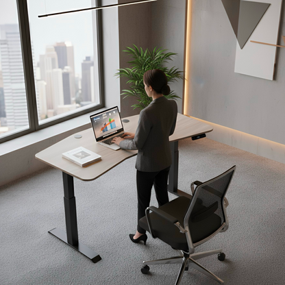 Комп’ютерний стіл двомоторний триступеневий Kaidi Black