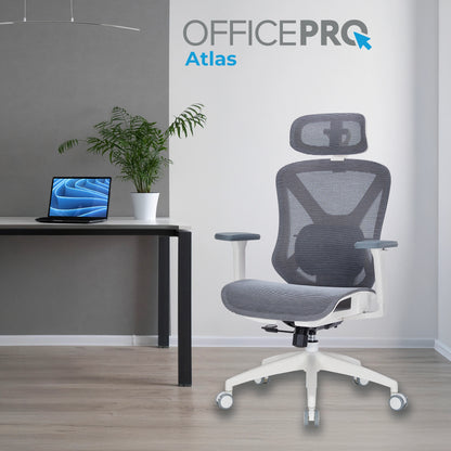 Крісло офісне Officepro Atlas OC630-W-DG-DG