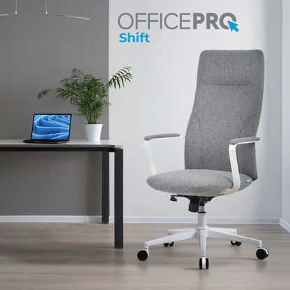 Офісне крісло OfficePro Shift OC545 темно-сіре, текстильне